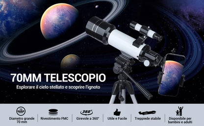 Télescope astronomique 100x